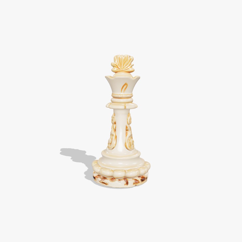 Elegant Ivory Chess King model pack